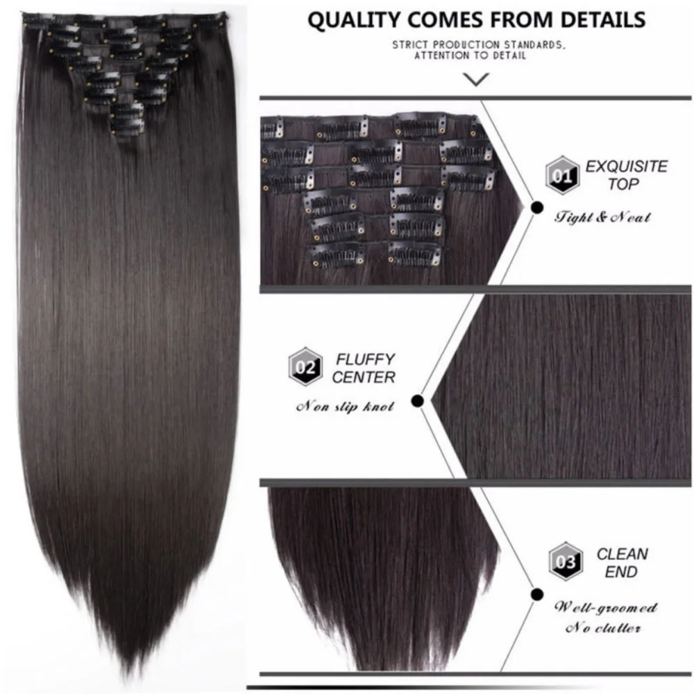 Hair Extensions 8 Pcs 18